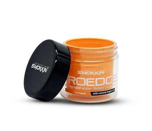 Smokkin Pro Edge Hair Styling Gel - Alcohol-Free, Water-Based Pomade with Strong Hold & Argan Oil - No Flakes, Edge Control, Twist & Braid Gel for Men