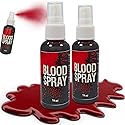 2 Pcs Fake Blood Spray,2.46 oz Fake Blood Makeup,Halloween Liquid Fake Blood Washable Splatter Sfx Makeup Kit,Suitable for Clothes Zombie Vampire