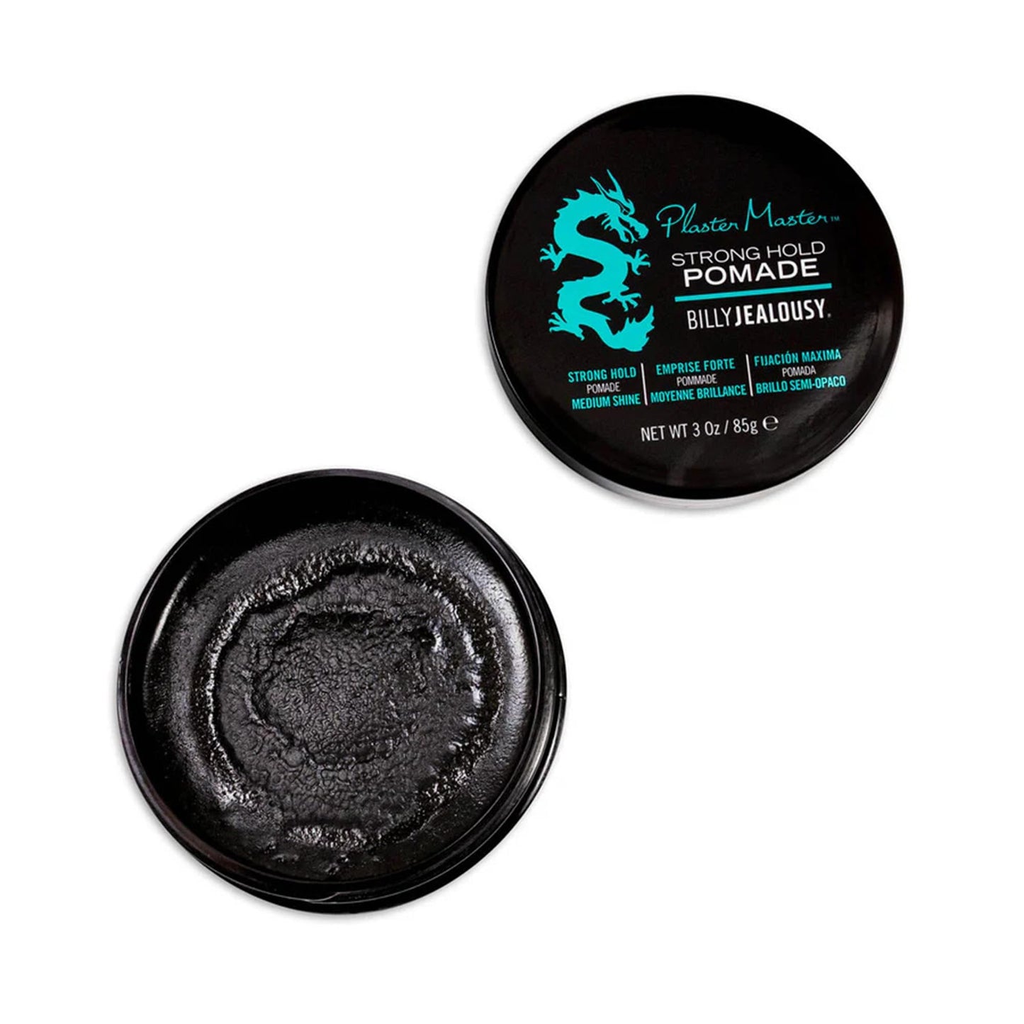 Billy Jealousy Plaster Master Water-Soluble Hair Pomade for Men, All Day Strong Hold with Medium Shine, Won't Flake & Safe for Color-Treated Hair, 3