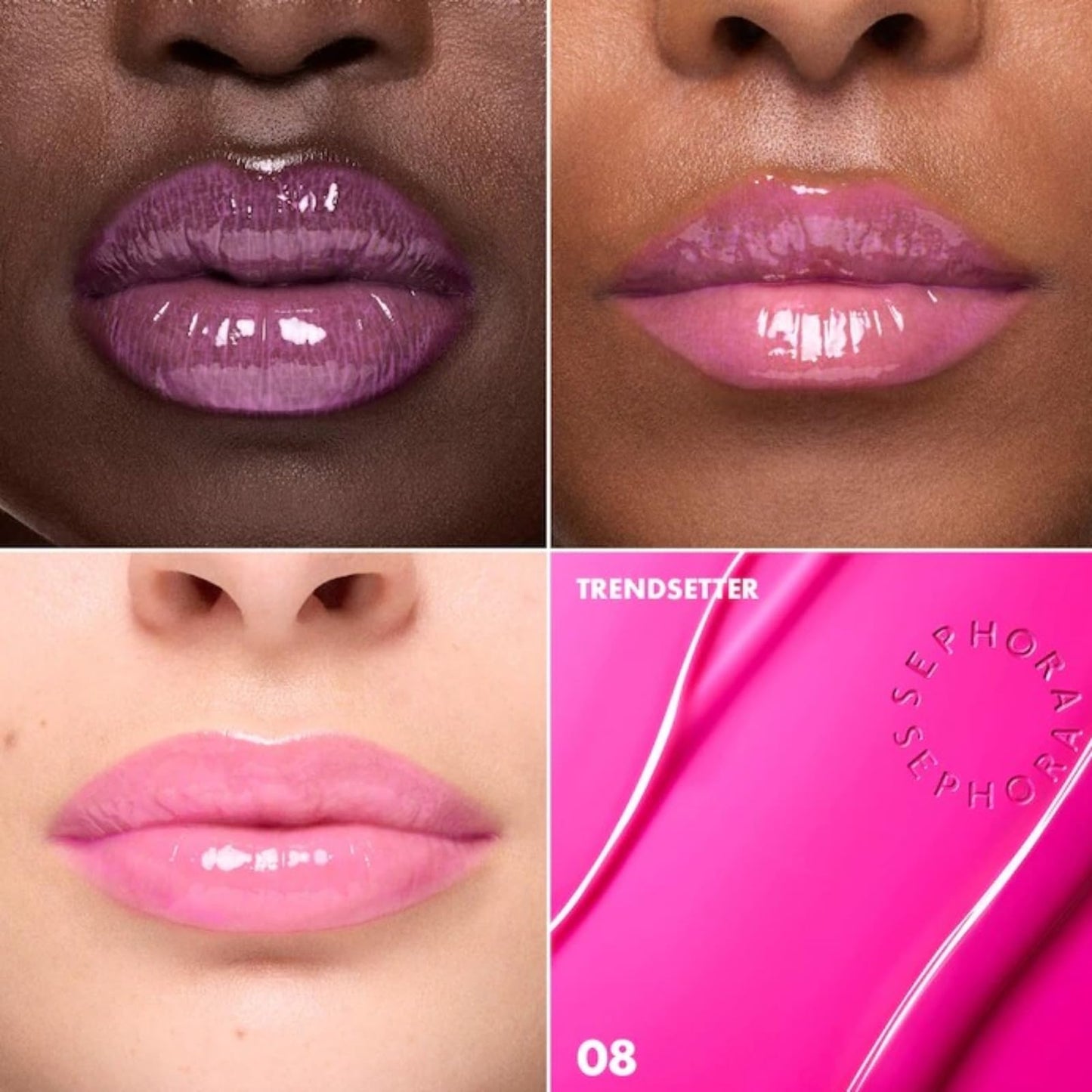 SEPHORA Collection Glossed Moisturizing Lip Gloss - 08 Trendsetter (cool-toned pinky mauve), 5 mL / 0.16 fl oz