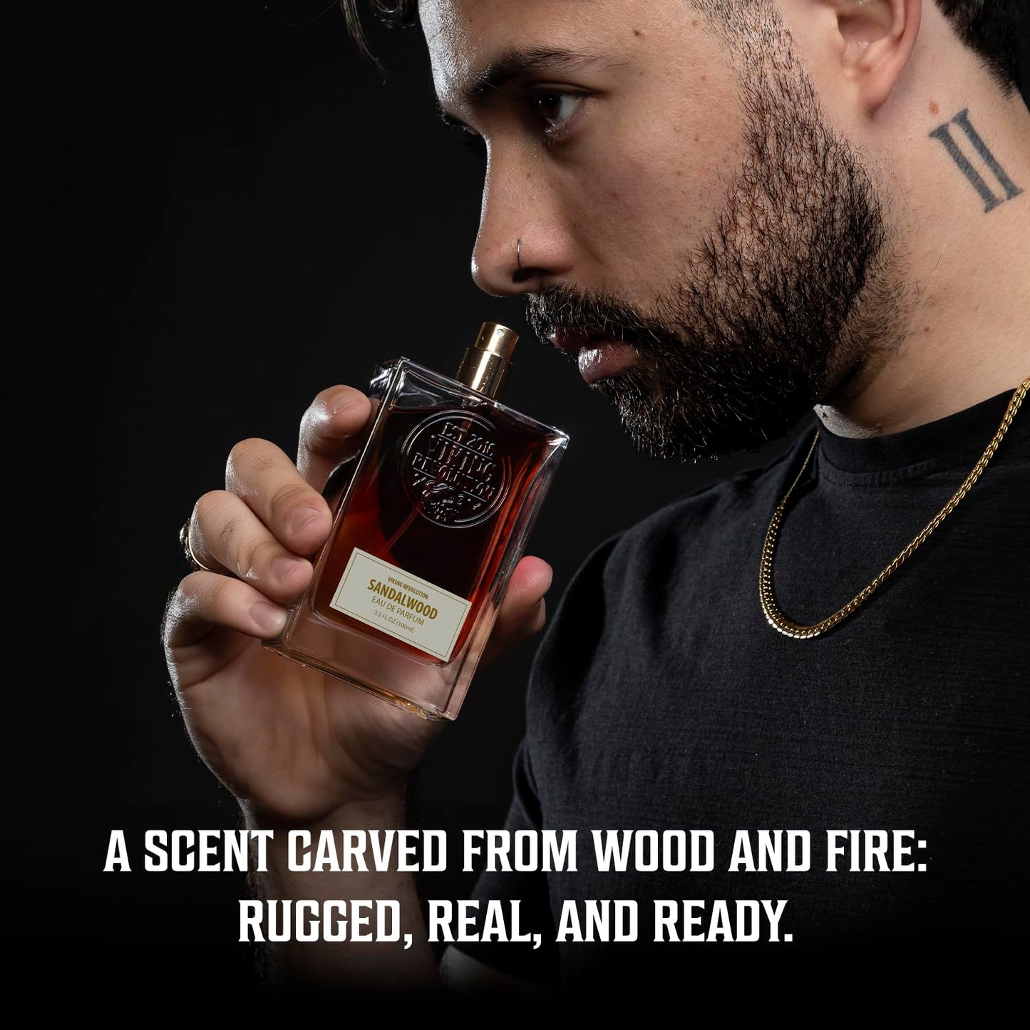 Viking Revolution Sandalwood Perfume, Intense & Lasting Men's Eau de Parfum, A Deeper, Richer Woody Fragrance with Notes of Musk, Ambergris, Cedar Beauty and Personal Care Viking Revolution