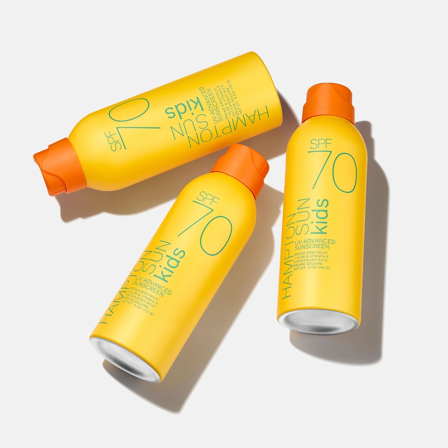 Hampton Sun SPF 70 Continuous Mist Sunscreen for Kids, Broad Spectrum + Advanced Water/ Sweat Resistance, Antioxidant-Rich Vitamin E + Aloe