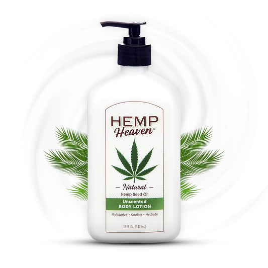 Hemp Heaven Hemp Lotion - Natural Hemp Seed Oil, Paraben-Free, 18 oz, Made in USA, Nourishing for Men & Women, EWG Verified, Anti-Aging (Unscented) Beauty & Personal Care Hemp Heaven