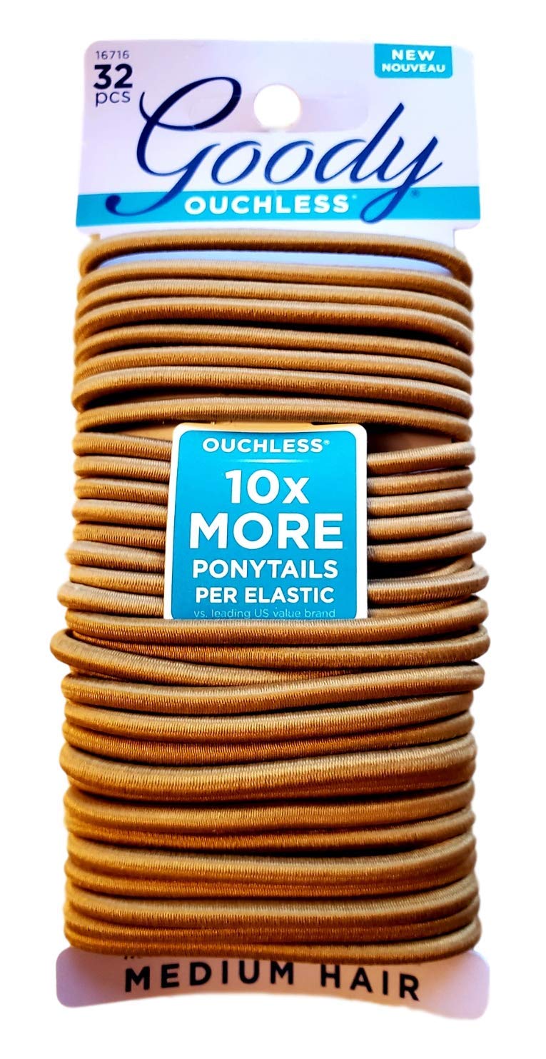 Goody WoMens Ouchless 4 mm Elastics, Blondes, 30 Count