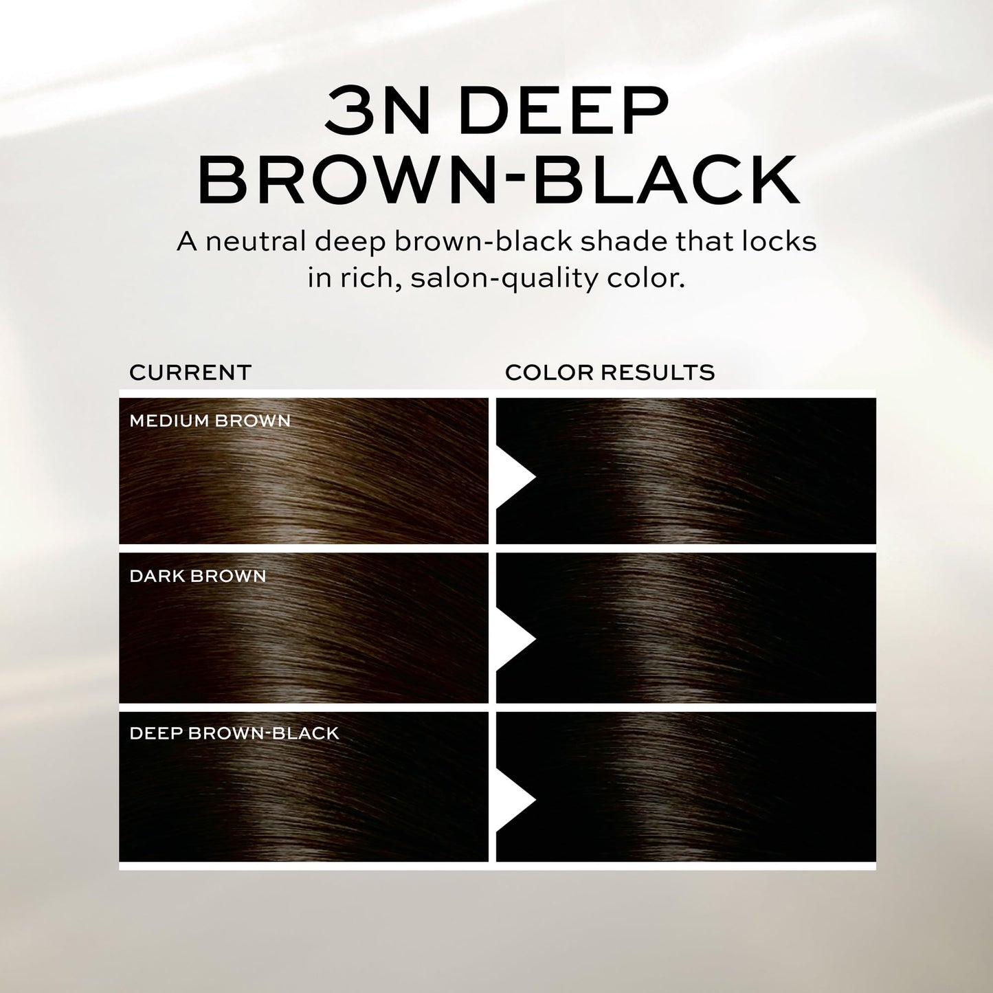 John Frieda Precision Foam Colour, Deep Brown Black 3N, Full-coverage Hair Color Kit, Anti-Fade Gray Coverage, Deep Color Saturation Hair Dye, 1