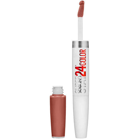 Maybelline Super Stay 24, 2-Step Liquid Lipstick Makeup, Long Lasting Highly Pigmented Color with Moisturizing Balm, Endless Espresso, Brown, 1 Count