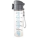 L LIFETIME Water Bottle with Time Marker, BPA Free Leakproof Plastic Thermos Motivational Fitness Outdoor Sports Wide Mouth No Straw Reusable Adults…