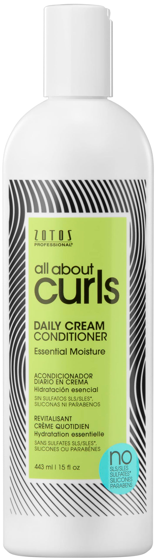 ALL ABOUT CURLS Daily Cream Conditioner Essential Moisture for All Curly Hair Types | Strengthens | 3X Resistance to Breaking | Cruelty-Free
