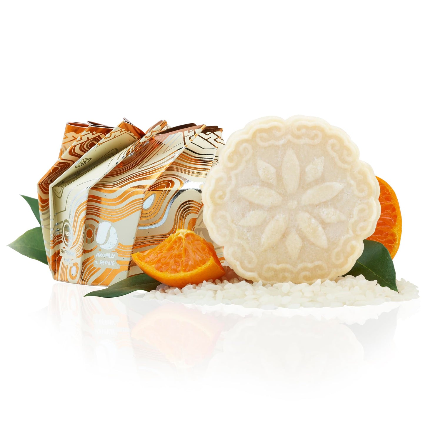 Viori Citrus Zest Essential Oil Shampoo Bar Made with Rice Water - Handcrafted All Natural Shampoo Bars - Sulfate Free