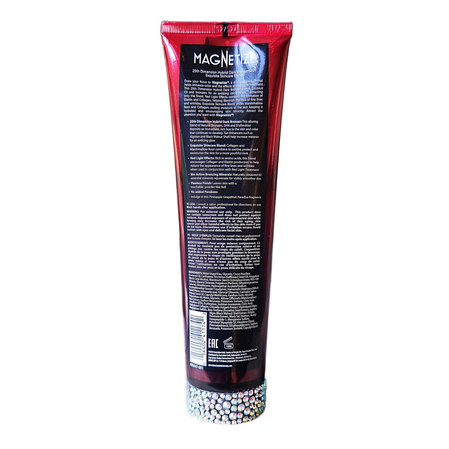 Australian Gold Magnetize 25th Dimension Hybrid Bronzer Tanning Lotion, 10 fl. oz, Red