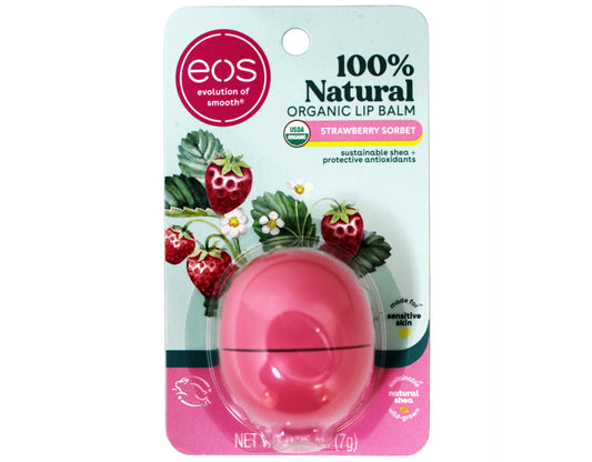 Eos, Lip Balm Strawberry Organic, 0.25 Ounce