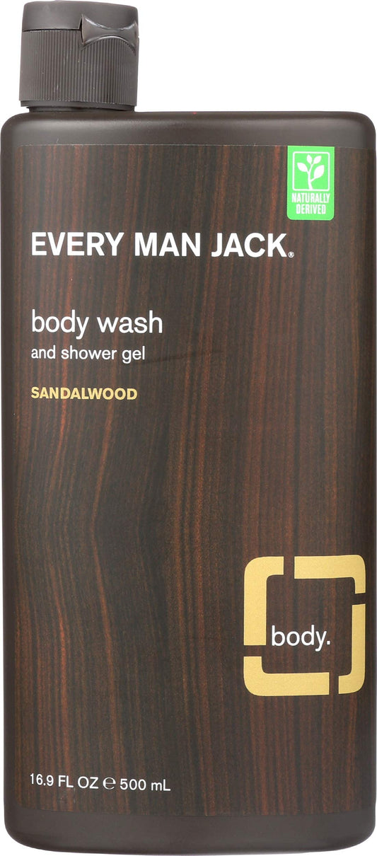 Every Man Jack, Body Wash Sandalwood, 16.9 Fl Oz