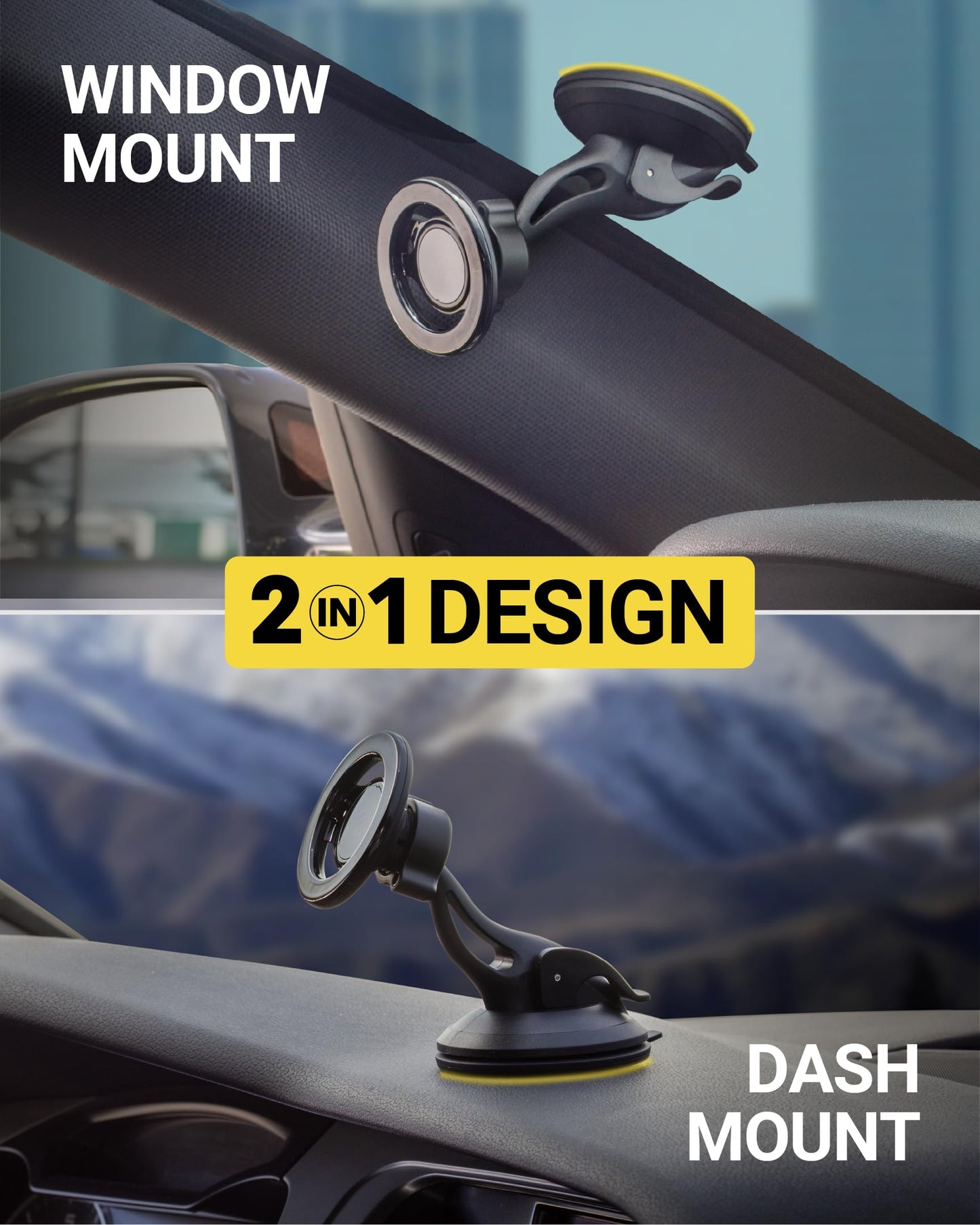 Scosche MagicMount™ SMSWD Magnetic Phone Holder for Car Dashboard/Windshield, MagSafe Stand, Suction Cup Phone Mount Compatible with iPhone 16 15 14…