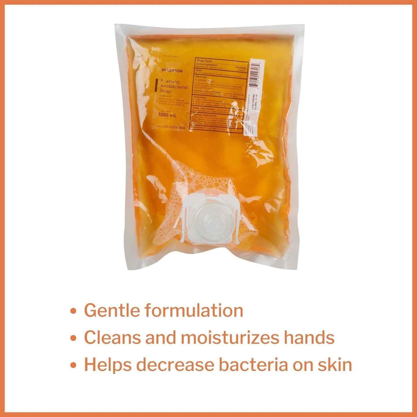 McKesson Foaming Hand Soap Refill, 1000 mL [Pack of 1] Foaming Dispenser Refill, Clean Scent