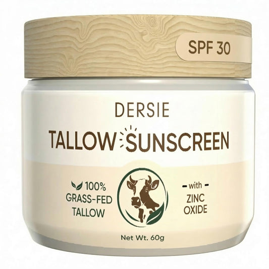Dersie Tallow Sunscreen SPF 30 - Mineral UV Defense with Non-Nano Zinc Oxide - Face & Body Sun Protection for Adults & Kids (2.12 Ounce (Pack of 1))
