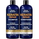 Keratin Shampoo and Conditioner Set 16 fl oz Each - Strengthening & Smoothing Care for Dry, Damaged, Frizzy or Keratin-Treated Hair - Color Protecting