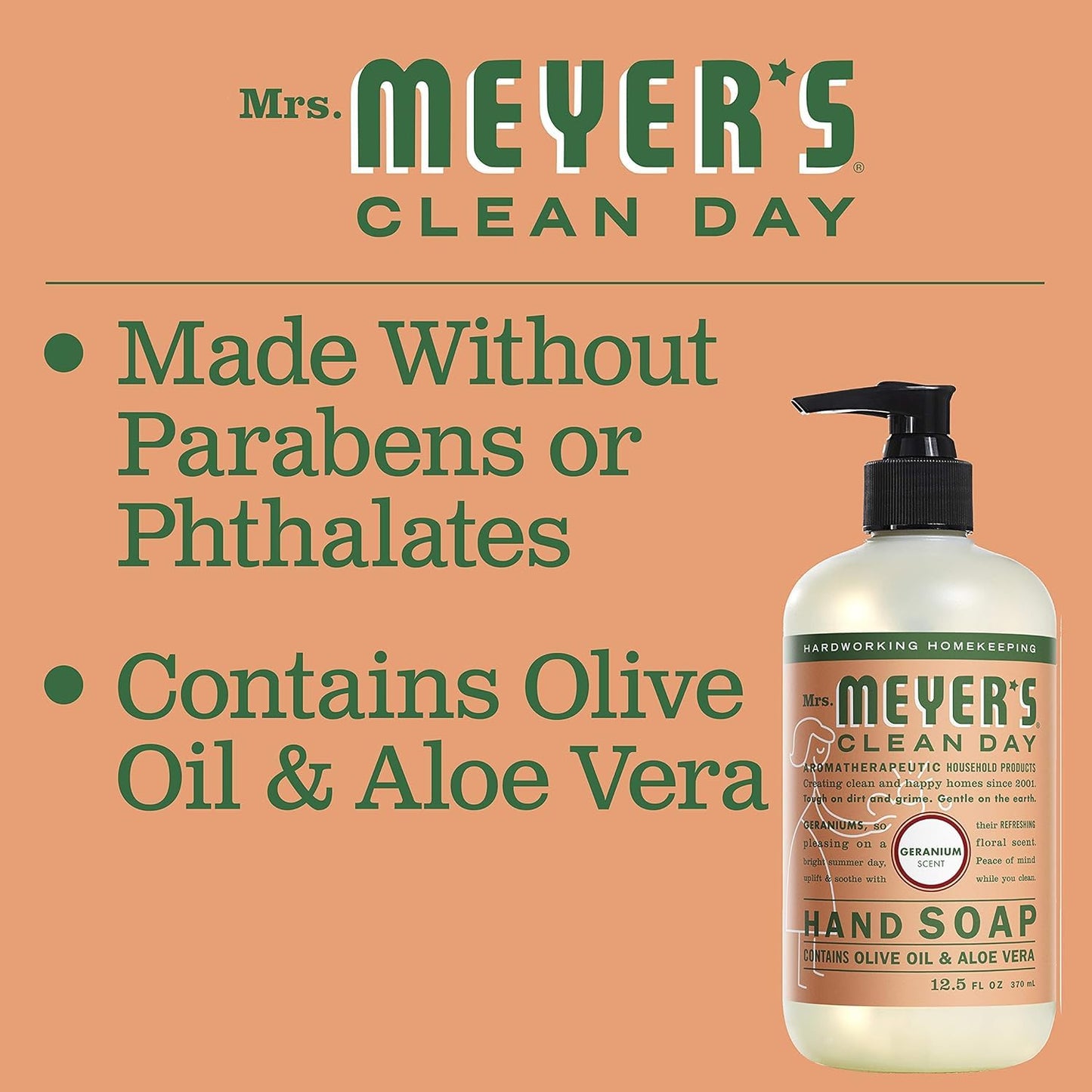 Mrs. Meyer'S Hand Soap Liq Geranium 12.5 Fz