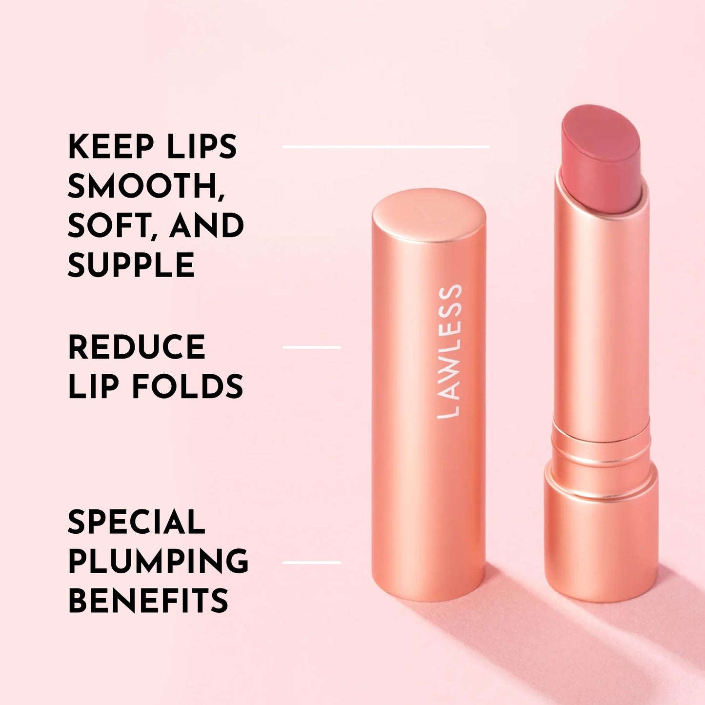 Lawless Forget the Filler Lip Plumping Line Smoothing Tinted Balm - Posey - Premium Tinted Lip Balm with Natural Ingredients to Plump and Smooth Lips