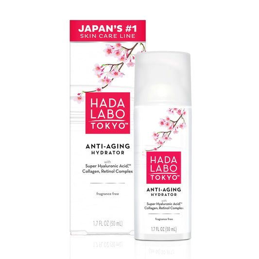 Hada Labo Tokyo Anti-Aging Hydrator Face Serum, with Super Hyaluronic Acid, Collagen & Retinol Complex to Reduce Signs of Aging, Increase Skin