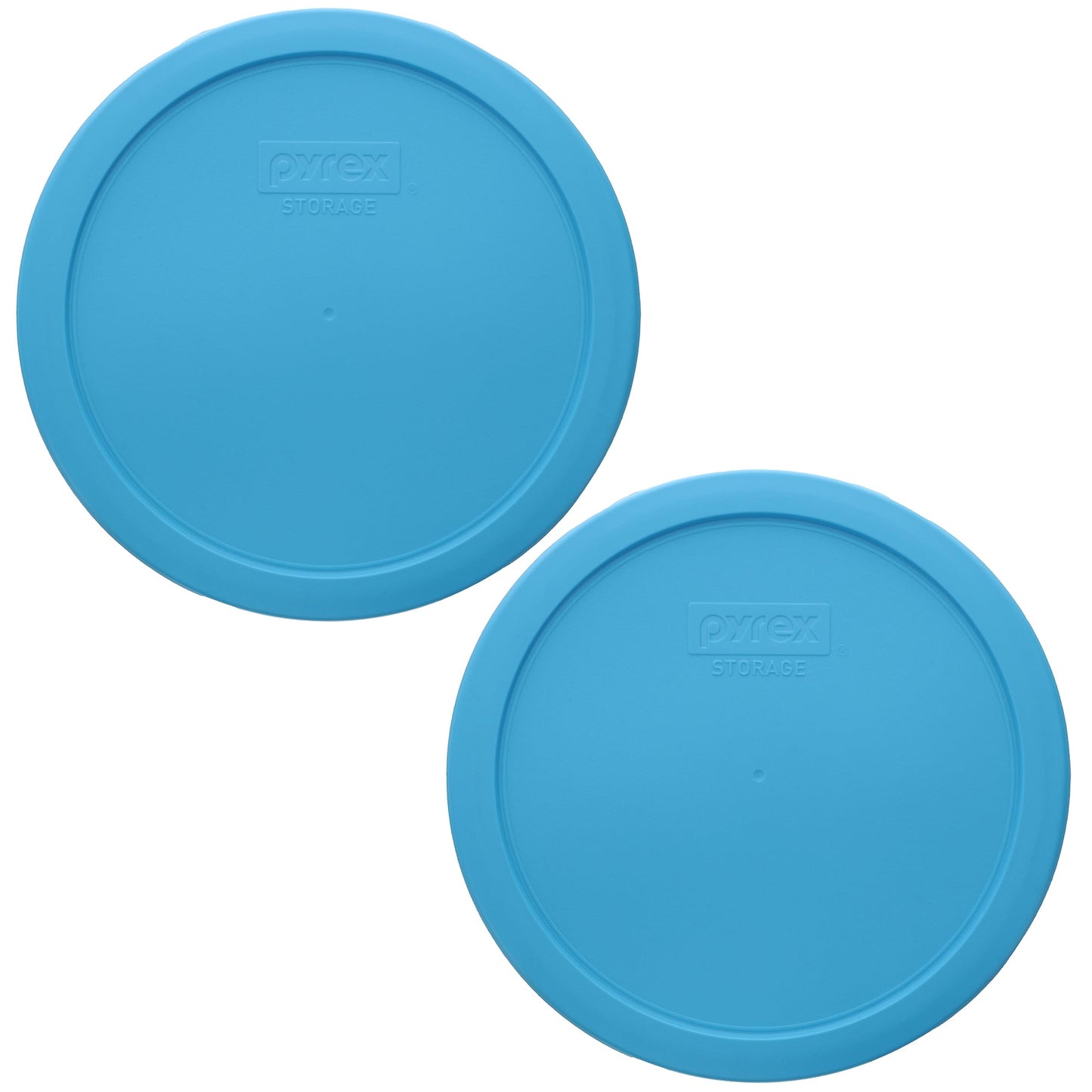 Pyrex 7402-PC 6/7-Cup Bright Blue Pantone Food Storage Replacement Lid (2 Pack) - Made in USA