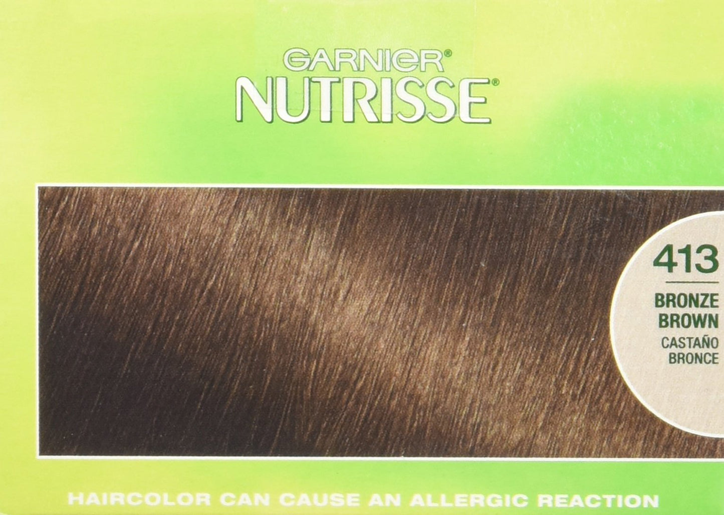 Garnier Nutrisse Nourishing Hair Color Creme, 413 Bronze Brown (Packaging May Vary)