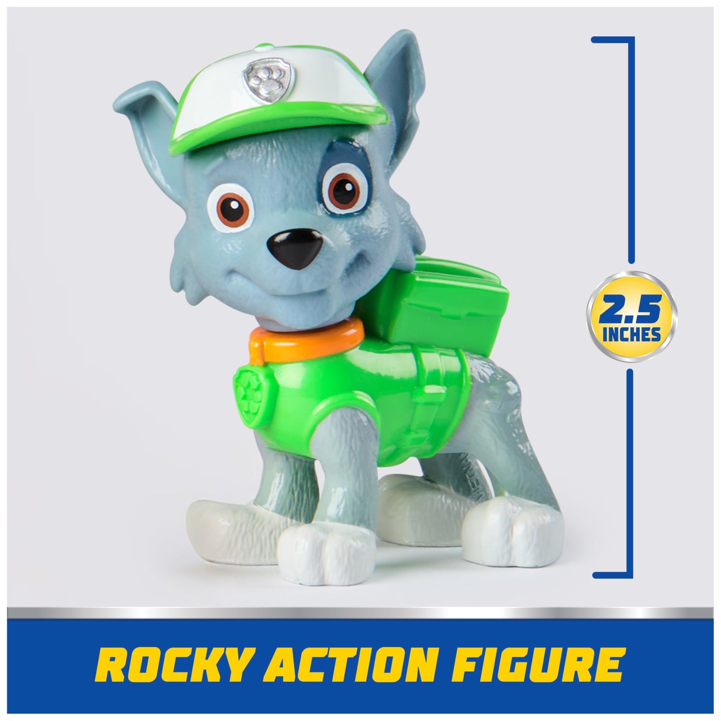 PAW Patrol Rocky’s Recycle Truck – Toy Vehicle with Collectible Action Figure, Eco-Friendly Kids Toy for Boys & Girls Ages 3+