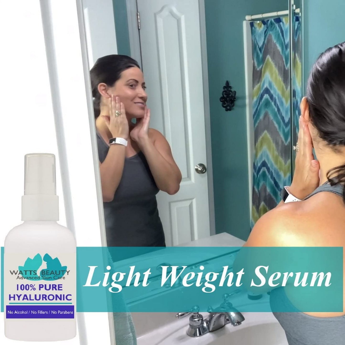 Anti Aging Wrinkle Serum of 100% Pure Hyaluronic Acid for Face and Body - No Alcohol, 8 oz Beauty & Personal Care Watts Beauty