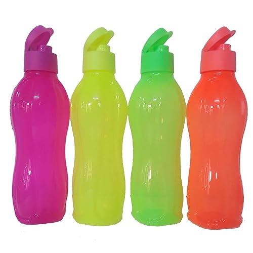 Tupperware Eco FlipTop Water Bottle Bottles 750ml - 25.3 Oz (Set of 4)