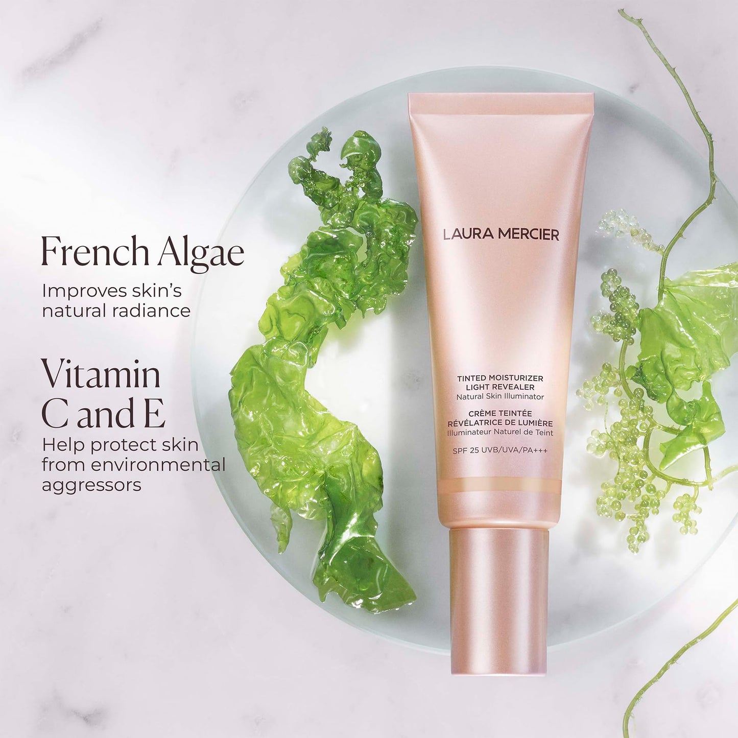Laura Mercier Tinted Moisturizer Light Revealer Natural Skin Illuminator with SPF 25: All Day Hydration, Ultra-Sheer Coverage, Luminous & Radiant