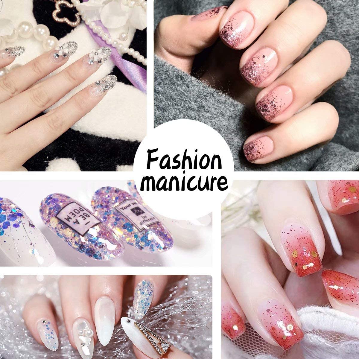 24 Colors Glitter Set, Fine Glitter for Resin, Arts and Craft Supplies Glitter, Festival Glitter Powder Makeup Glitter, Cosmetic Glitter for Body Nail
