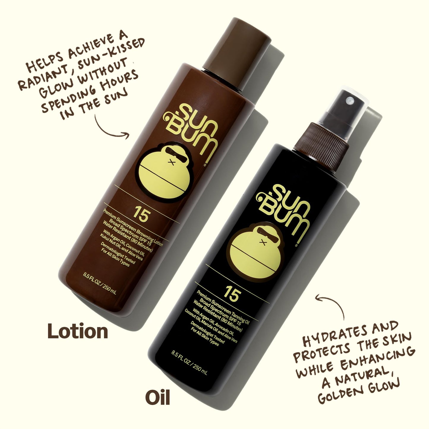 Sun Bum SPF 15 Moisturizing Tanning Oil - Vegan and Hawaii 104 Act Compliant (Octinoxate & Oxybenzone Free) - Broad Spectrum Moisturizing - UVA/UVB
