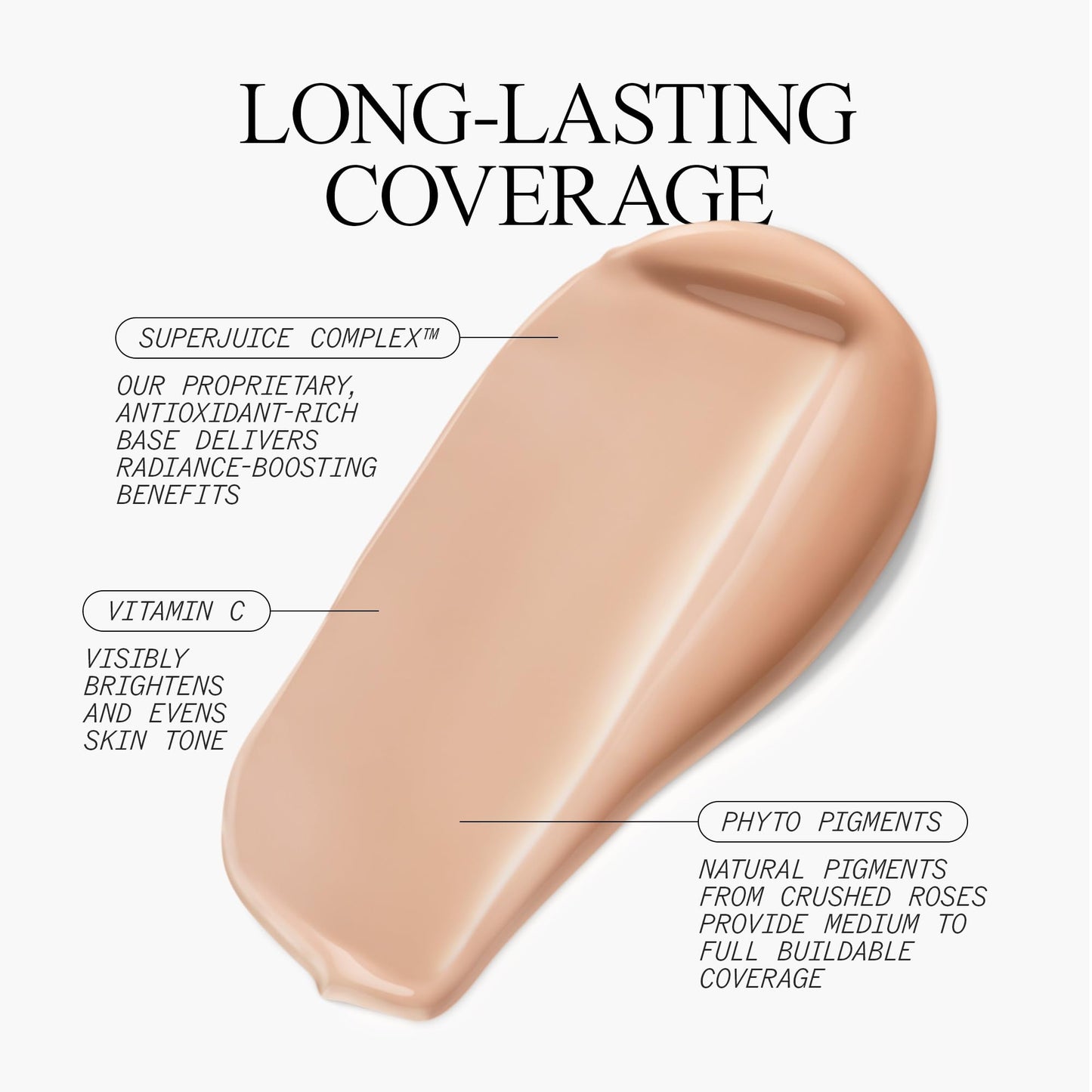 Juice Beauty Phyto?Pigments Flawless Serum Foundation - Non-Comedogenic, Long-Wear & Buildable Medium-to-Full Coverage - Vegan, Clean Hydrating Liquid Makeup for All Skin Types, 30 mL, 16 Natural Tan