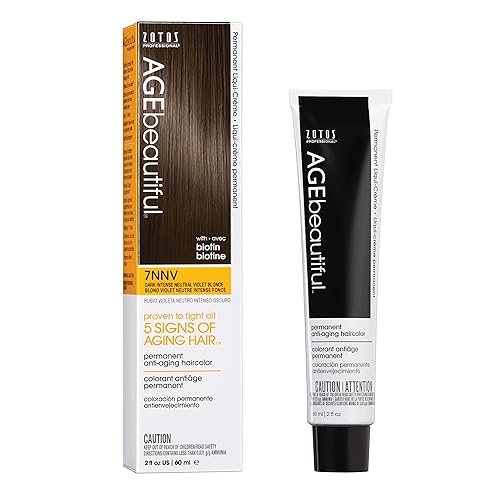 AGE beautiful Permanent Hair Color Dye Liqui Creme | 100% Gray Coverage | Anti-Aging Haircolor | Biotin for Thicker, Fuller Hair | Professional Salon