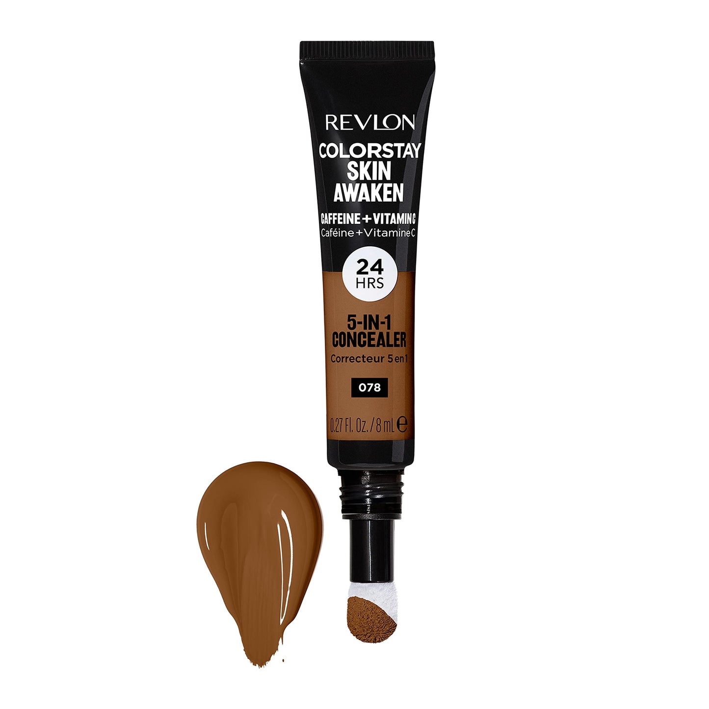 Revlon ColorStay Skin Awaken 5-in-1 Concealer, Lightweight, Creamy Longlasting Face Makeup with Caffeine & Vitamin C, For Imperfections, Dark Circles