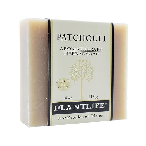 Plantlife Patchouli Bar Soap - Moisturizing and Soothing Soap for Your Skin - Hand Crafted Using Plant-Based Ingredients - Made in California 4oz Bar