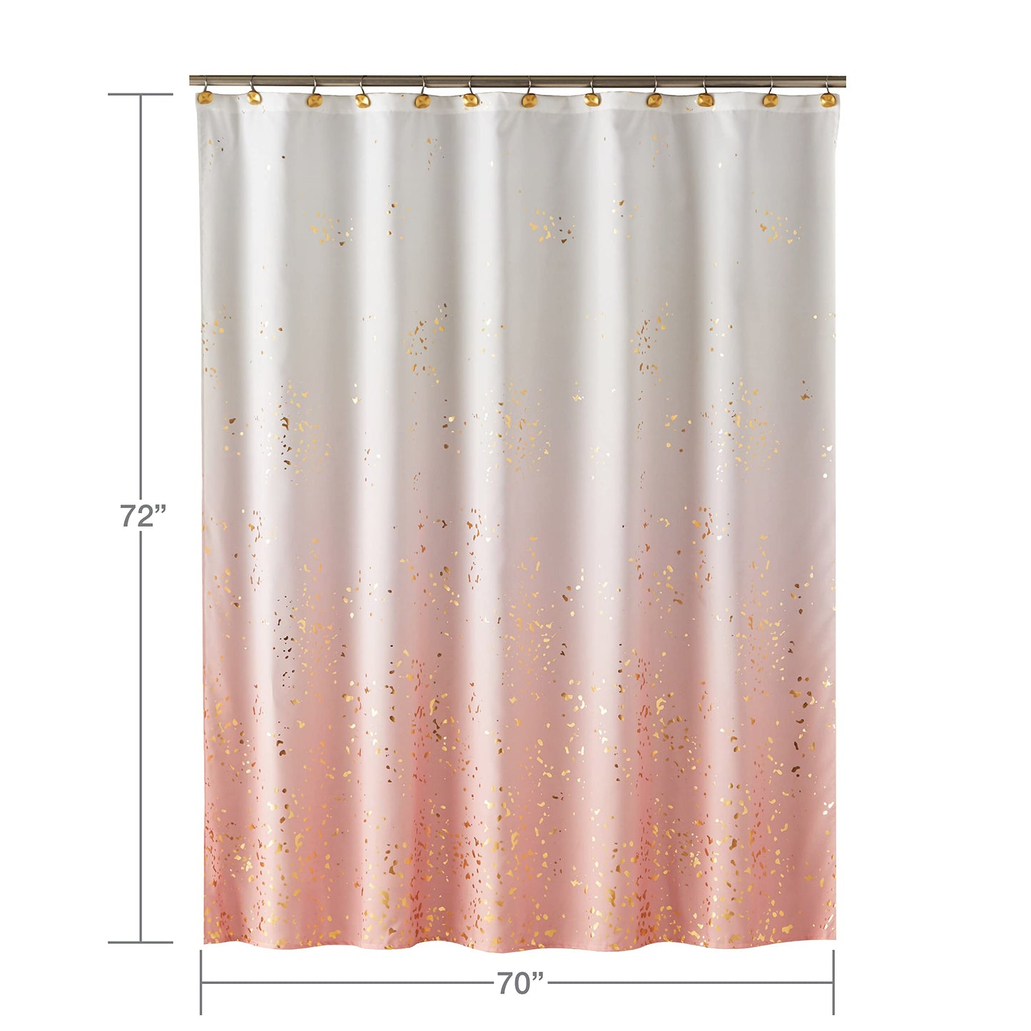 SKL Home by Saturday Knight Ltd. Splatter Fabric Shower Curtain, Pink