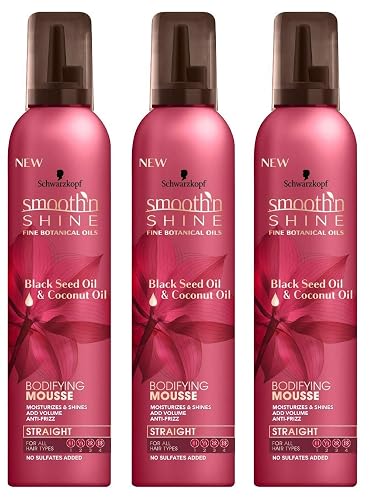 Smooth N Shine Straight Mousse Bodifying 9 Ounce Pump (266ml) (3 Pack)