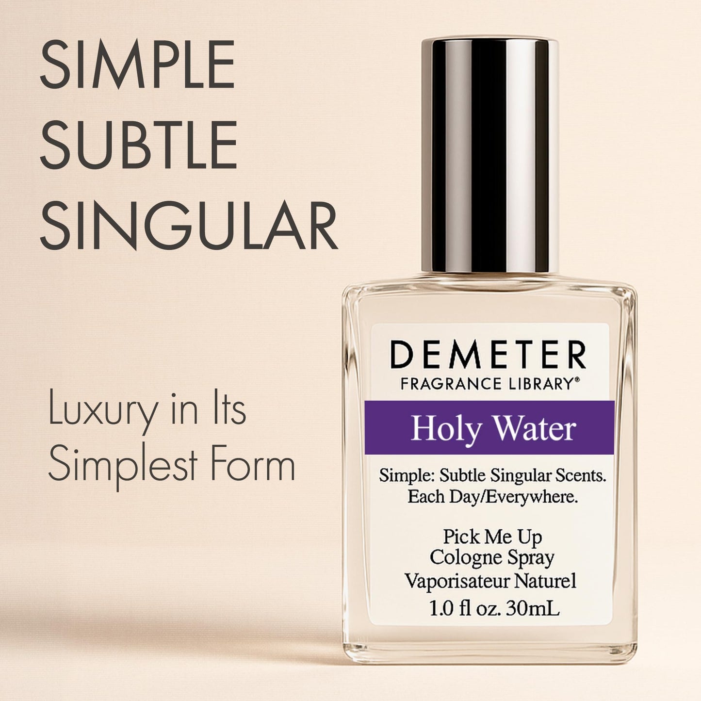 DEMETER Natural Perfume Spray Cologne for Women and Men, Holy Water, 1 oz