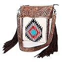 American Darling Women's Signature Crossbody Bag Hand Tooled Saddle Blanket Genuine Leather Handbag and Ladies Purse