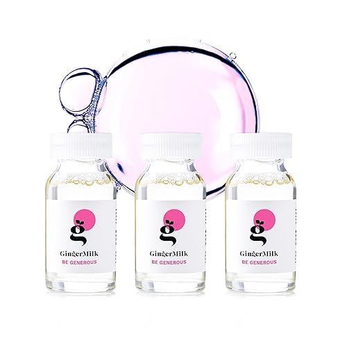 GINGER MILK Nutritive Hair Treatment Ampoule with Proteins and Pro-Vitamin B5 | BE GENEROUS | (Pack 3 x 0.5 fl oz)