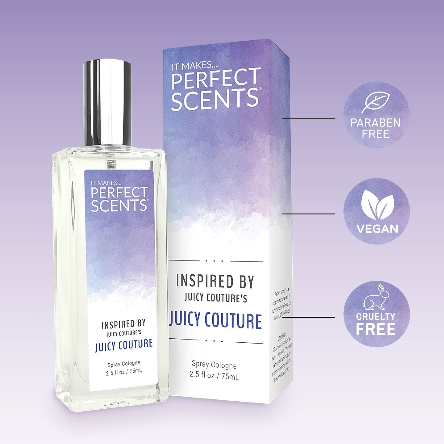 Perfect Scents Fragrances, Inspired by Juicy Couture's Juicy Couture, Women’s Eau de Toilette, Vegan, Paraben-Free, Phthalate-Free, Never Tested