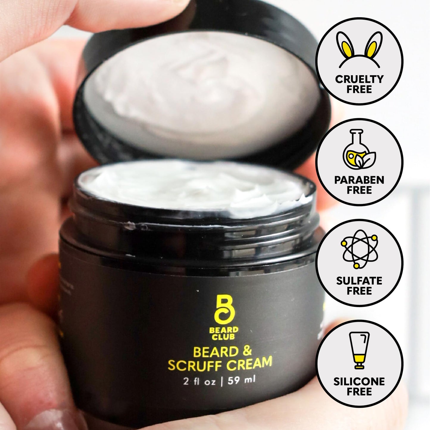 The Beard Club Biotin Beard Cream - Moisturizing and Hydrating Shea Beard Butter for Healthier Facial Hair & Skin