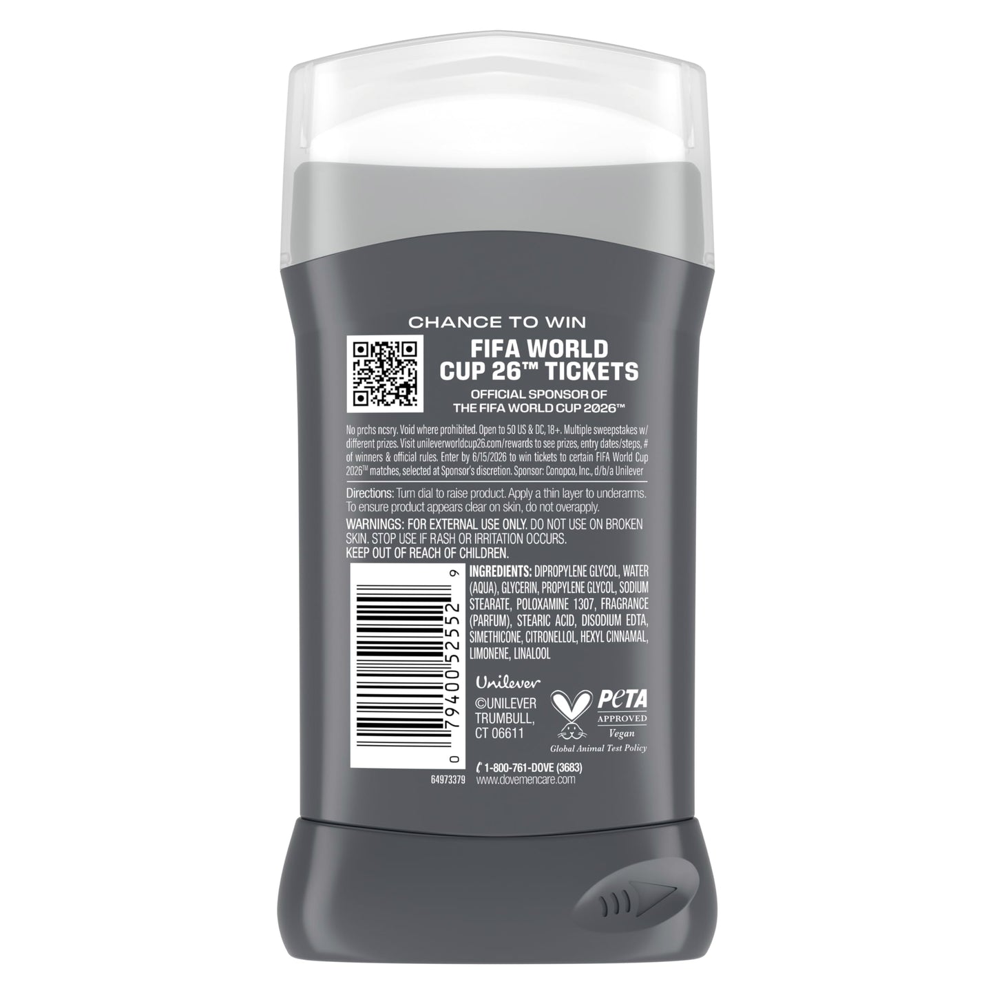 DOVE MEN + CARE Limited Edition FIFA Deodorant Stick for Men All Star Comfort for 72H Protection Neutralizes Odor 3.0 oz Beauty and Personal Care DOVE MEN + CARE
