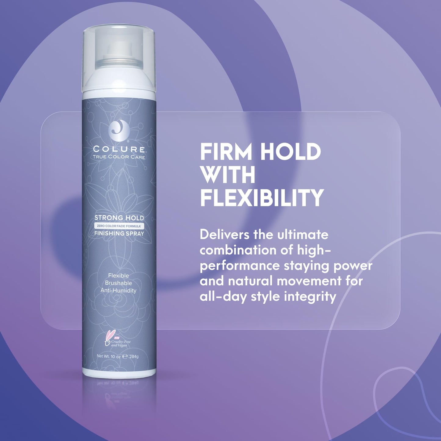 COLURE Strong Hold Finishing Spray 10 oz - Firm Flexible Professional Hairbrushable Hairspray with Humidity Resistance