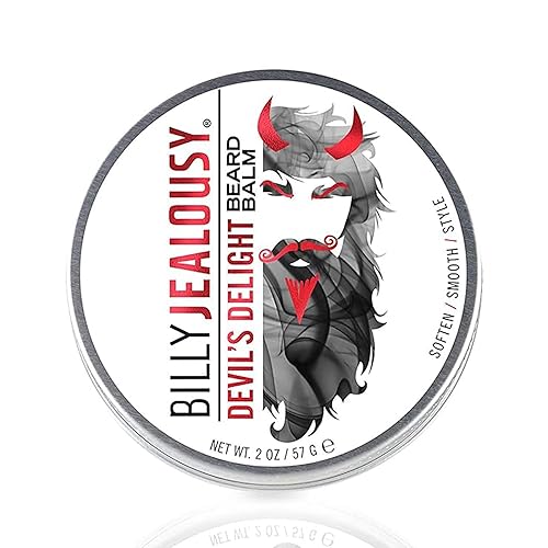 Billy Jealousy Moisturizing Strengthening & Softening Everyday Scented Beard Balm, Devil's Delight, 2 oz.
