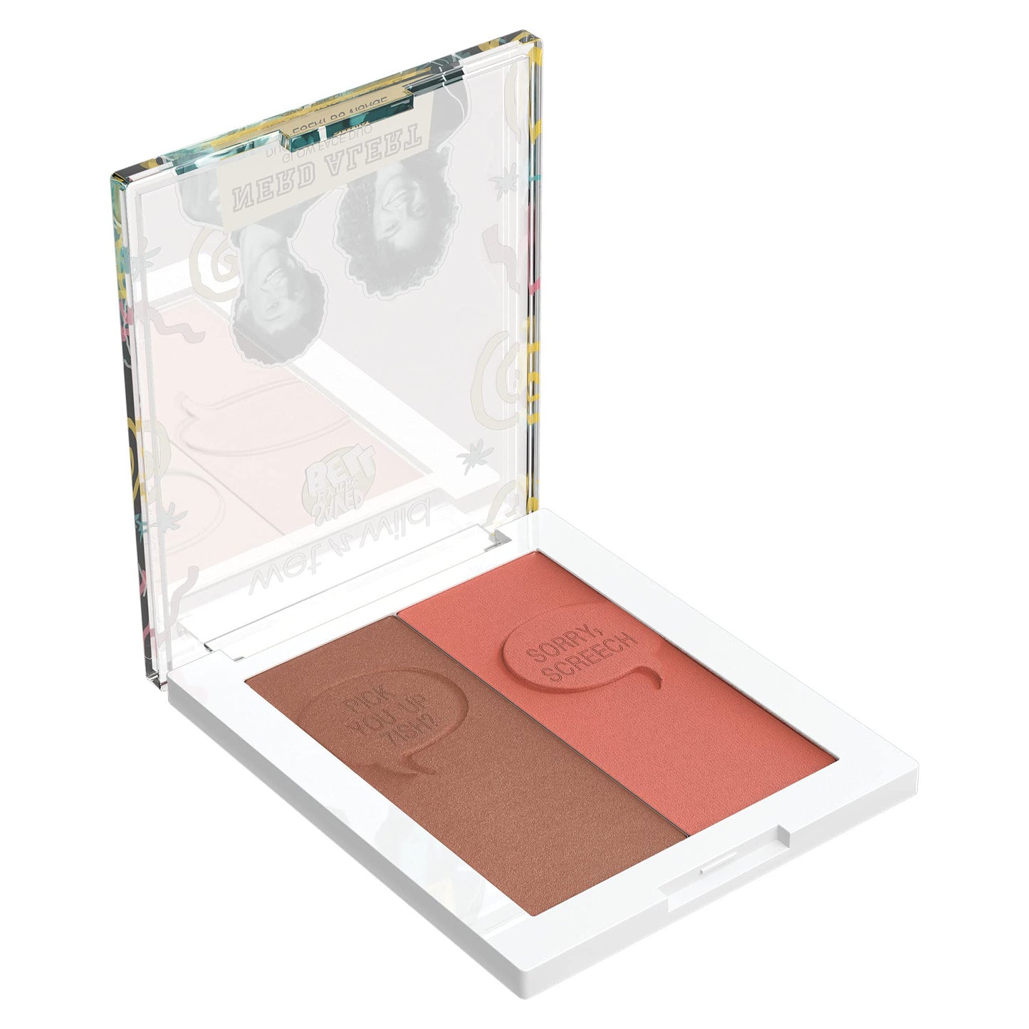 wet n wild Saved By The Bell Highlighter & Illuminator Duo, Radiant Shimmer Face Palette, Ultra-Reflective Micro-Pearls, Buildable Powder Formula
