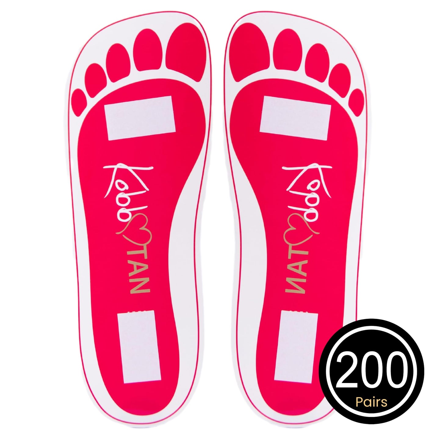 200 Pairs(400feets)Spray Tan Feet Pads Disposable & Economic Pink Feet pads for Spray tanning,Use in Tanning booth,Sunless Tanning at Home or Beauty