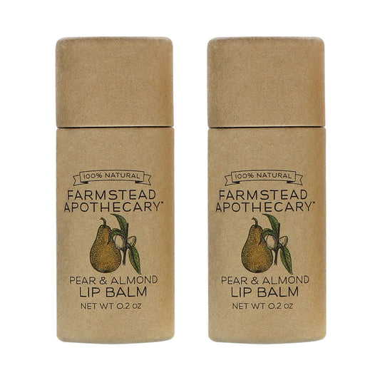Farmstead Apothecary Lip Balm (Pear & Almond, 2 Pack)