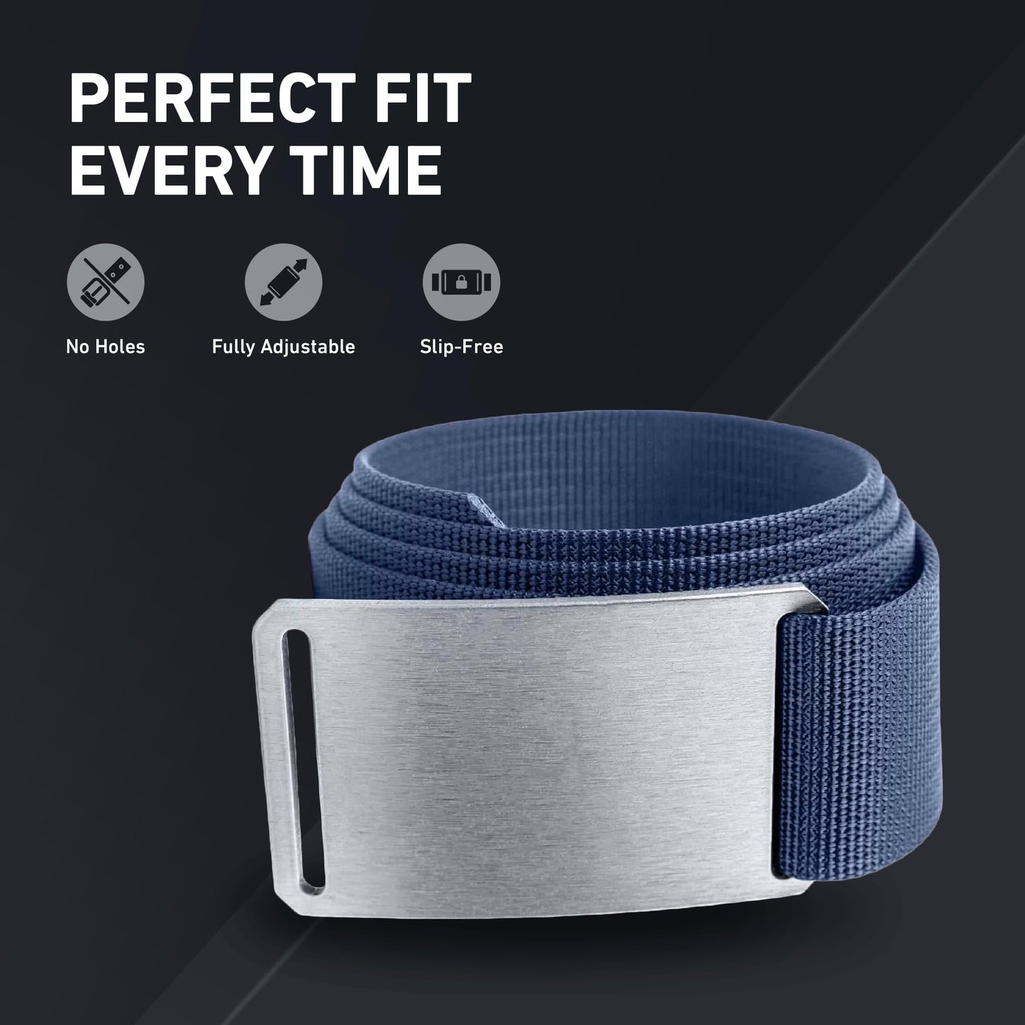 GRIP6 Granite Belt: Durable Belts for Men & Women, Versatile Nylon Tactical Belt for Work, Golf, Casual & Outdoor Use 1.5-44 - Made in the USA