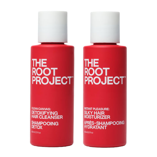 Travel Size Shampoo and Conditioner Set | Clarifying Shampoo That Nourishes. Never Stripping | Mask-Level Softness Every Wash | Clean Canvas + Instant